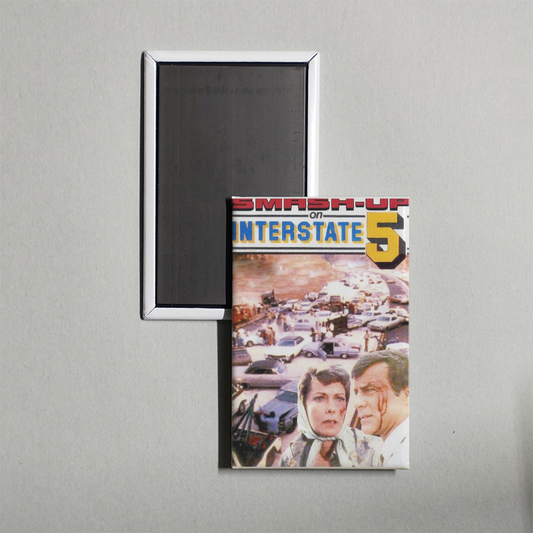 Smash-Up on Interstate 5 Mini Movie Fridge Magnet