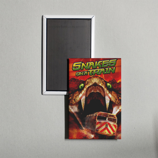 Snakes on a Train Mini Movie Fridge Magnet