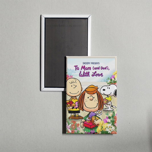 Snoopy Presents To Mom (and Dad), With Love Mini Movie Fridge Magnet