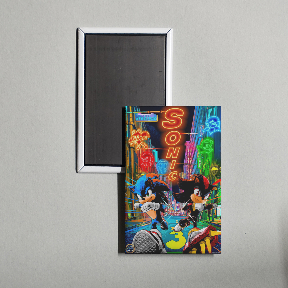 Sonic The Hedgehog 3 C Mini Movie Fridge Magnet