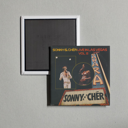 Sonny & Cher - Live in Las Vegas Vol 2 Album Cover Fridge Magnet