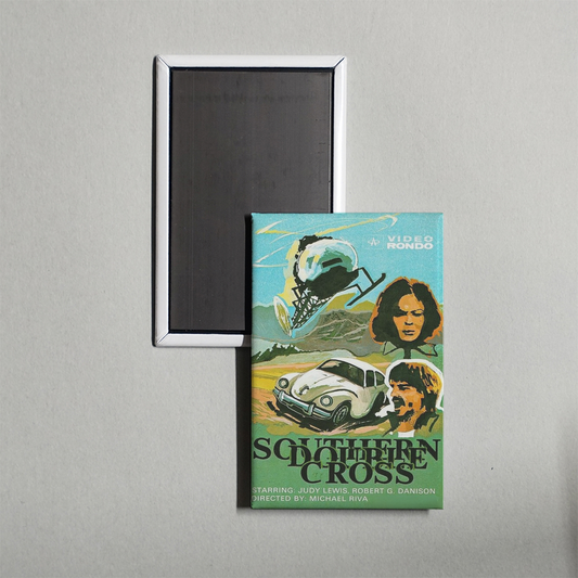 Southern Double Cross Mini Movie Fridge Magnet