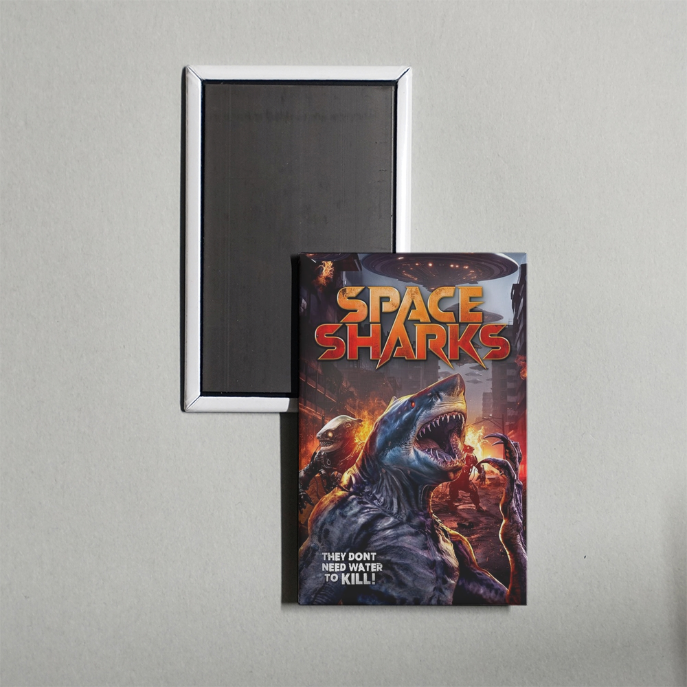 Space Sharks Mini Movie Fridge Magnet