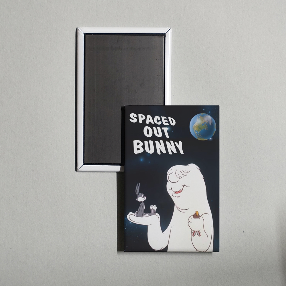 Spaced Out Bunny Mini Movie Fridge Magnet
