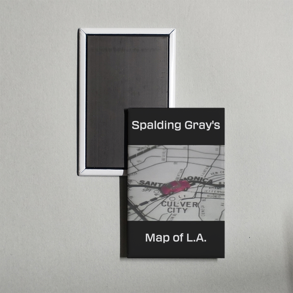 Spalding Gray's Map of L.A. Mini Movie Fridge Magnet