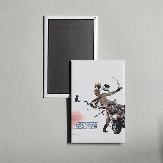 Speed Zone Mini Movie Fridge Magnet