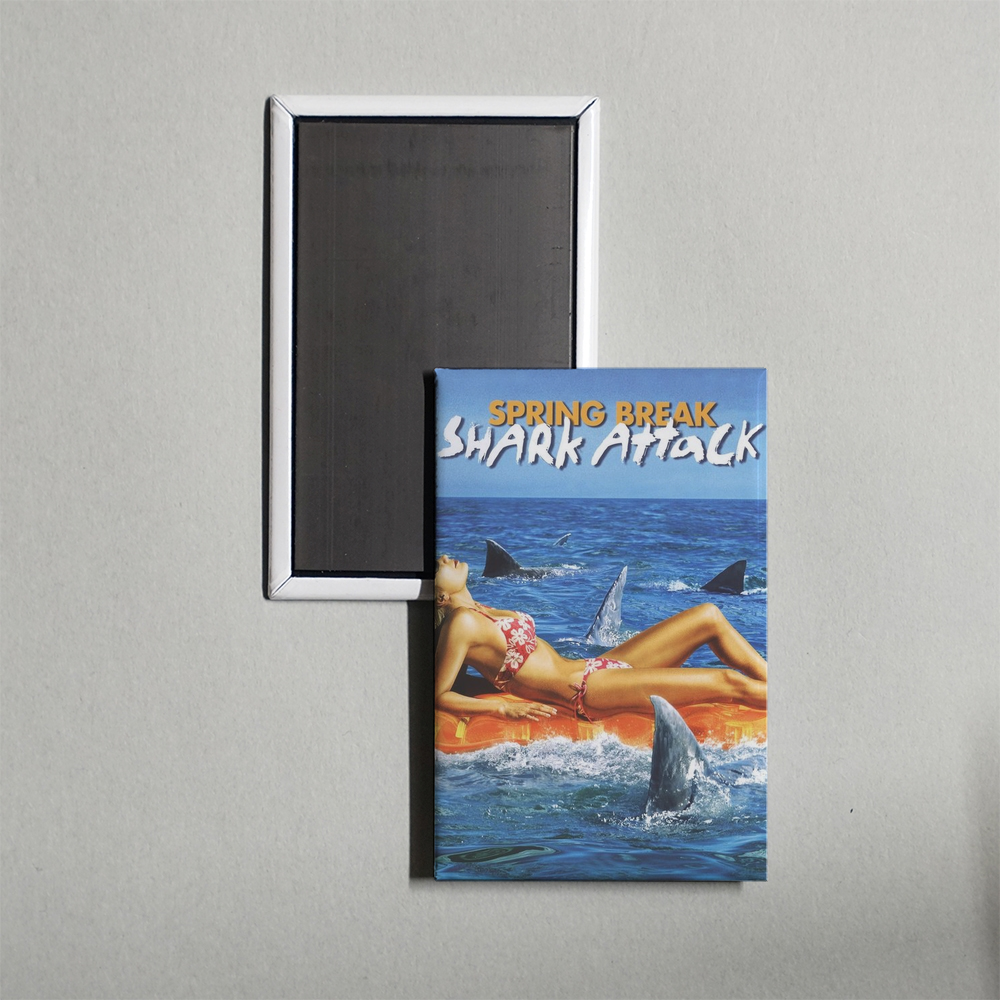 Spring Break Shark Attack Mini Movie Fridge Magnet