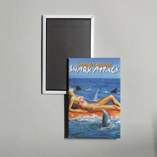 Spring Break Shark Attack Mini Movie Fridge Magnet