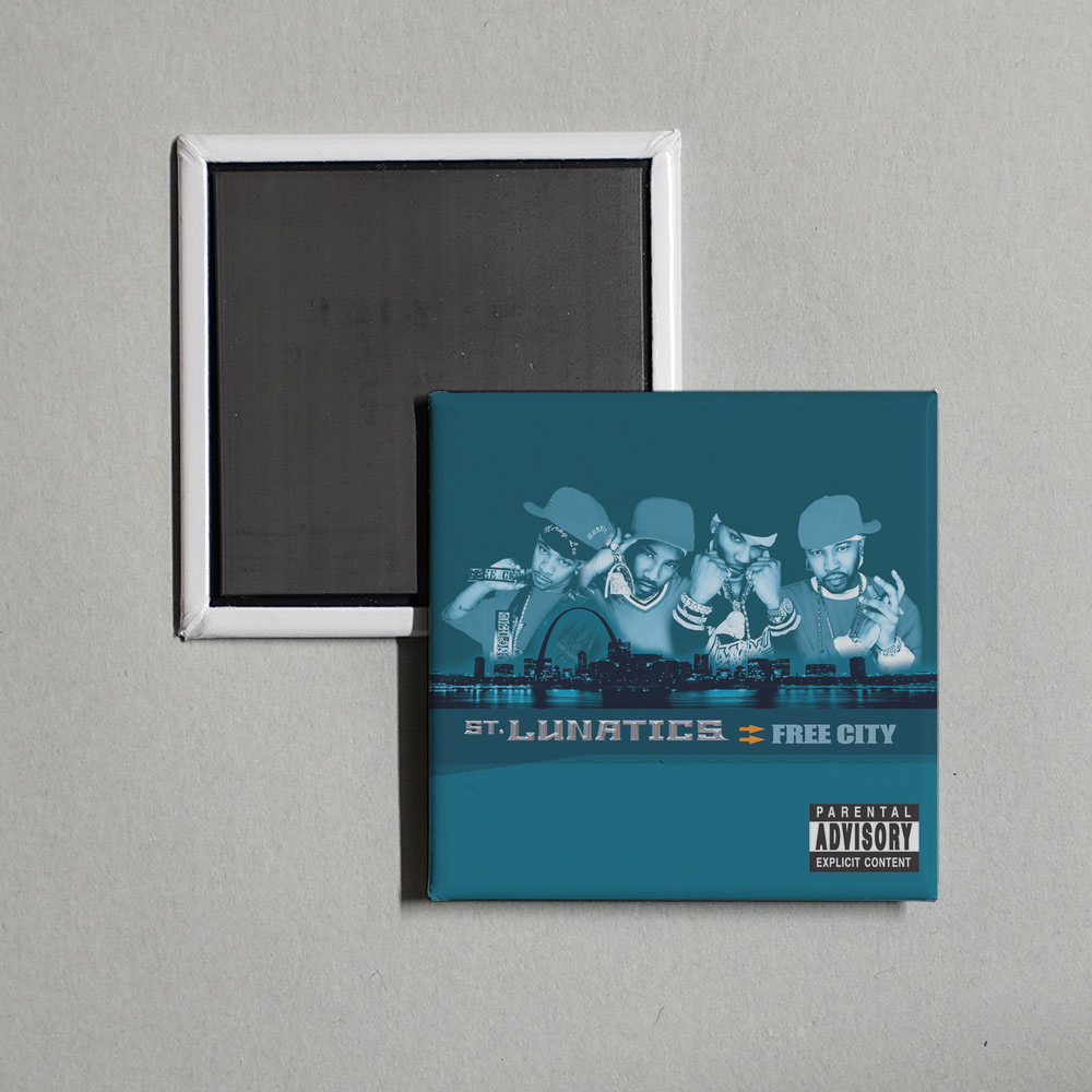 St. Lunatics - Free City Album Cover Fridge Magnet