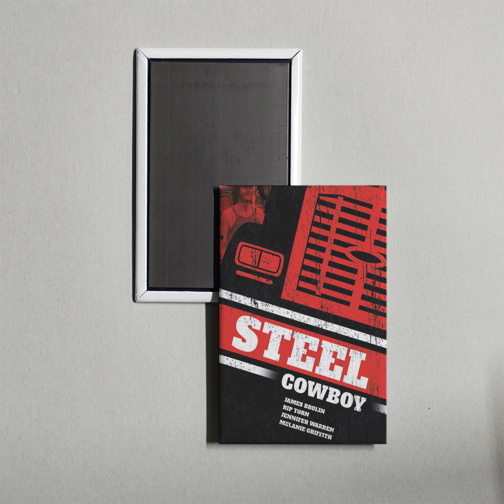 Steel Cowboy Mini Movie Fridge Magnet