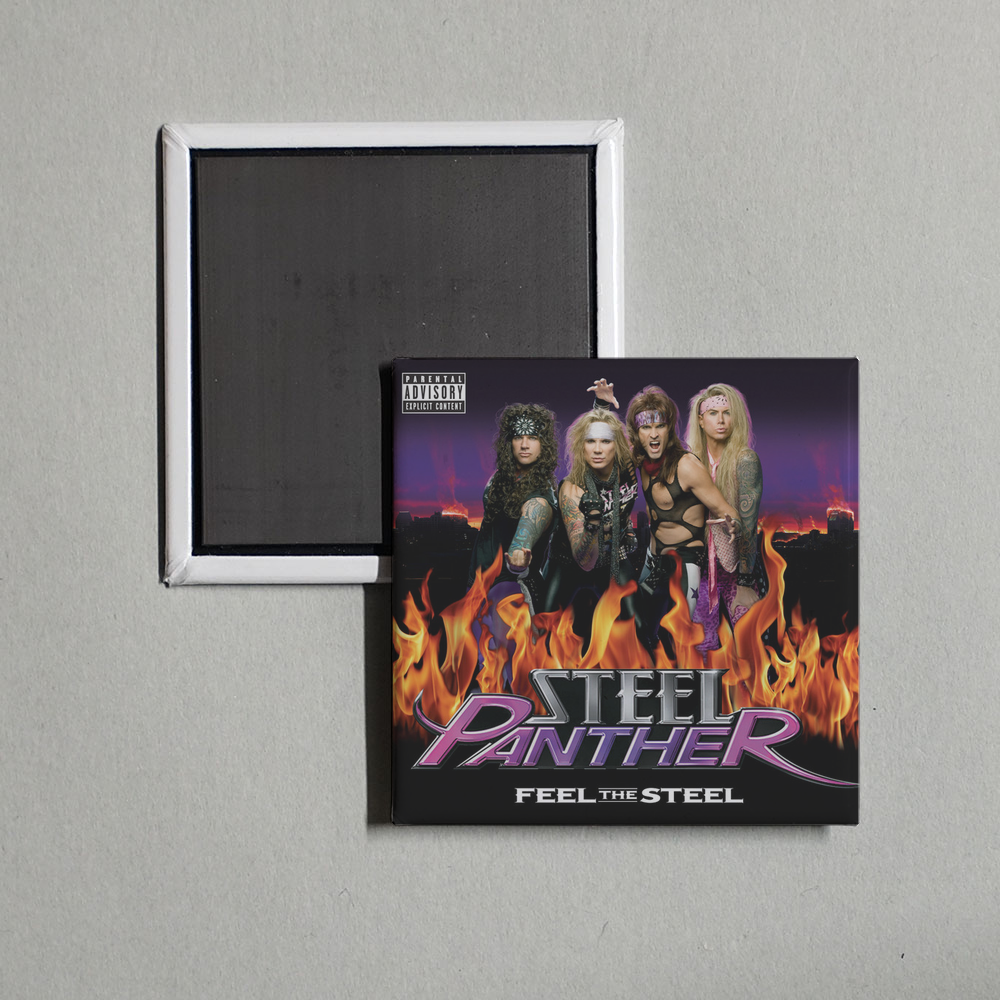 Steel Panther - Feel The Steel Album Cover Fridge Magnet