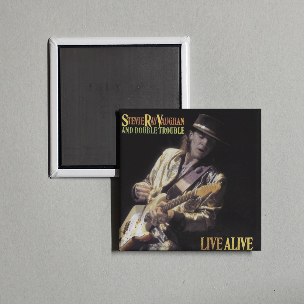 Stevie Ray Vaughan - Live Alive Album Cover Fridge Magnet