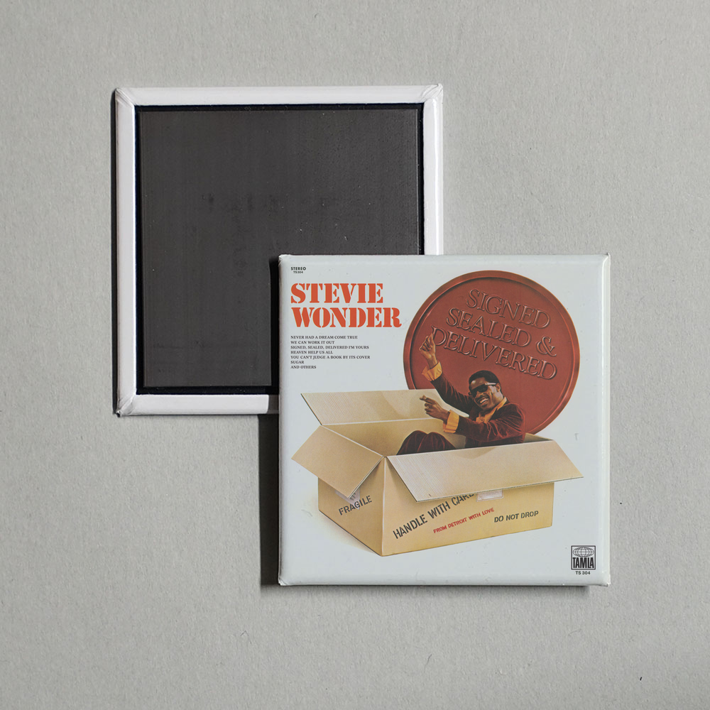 Stevie Wonder - Signed Sealed And Delivered Album Cover Fridge Magnet