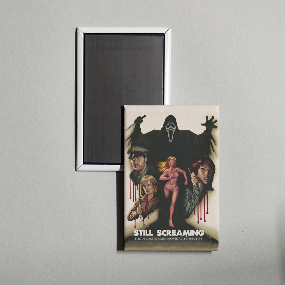 Still Screaming The Ultimate Scary Movie Retrospective Mini Movie Fridge Magnet