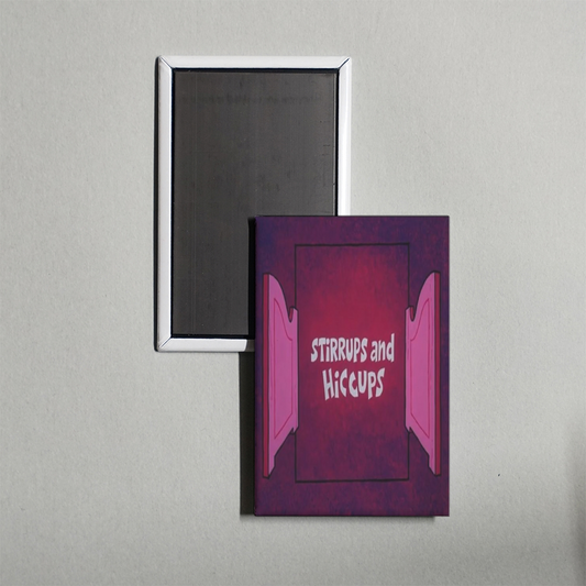 Stirrups and Hiccups Mini Movie Fridge Magnet