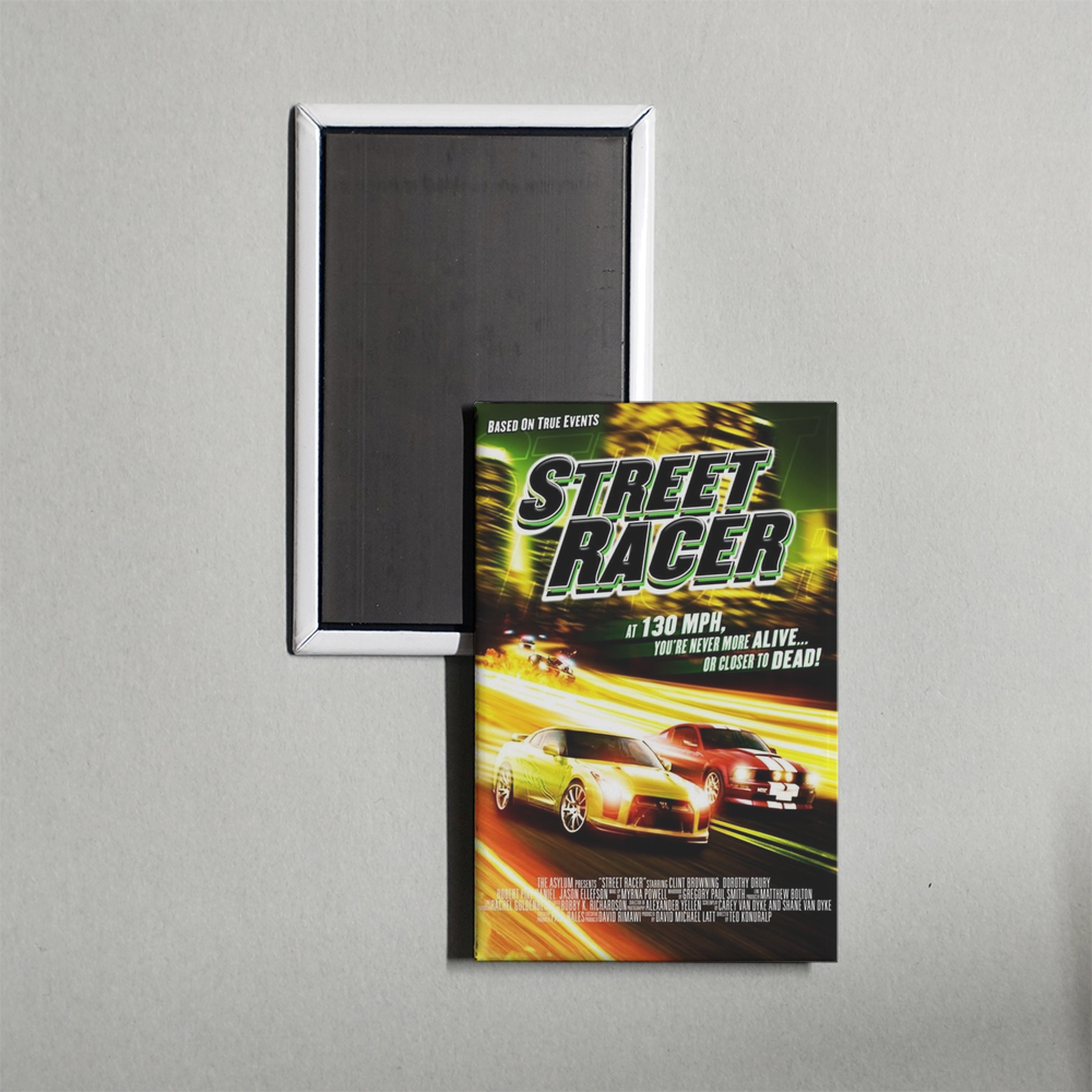 Street Racer Mini Movie Fridge Magnet