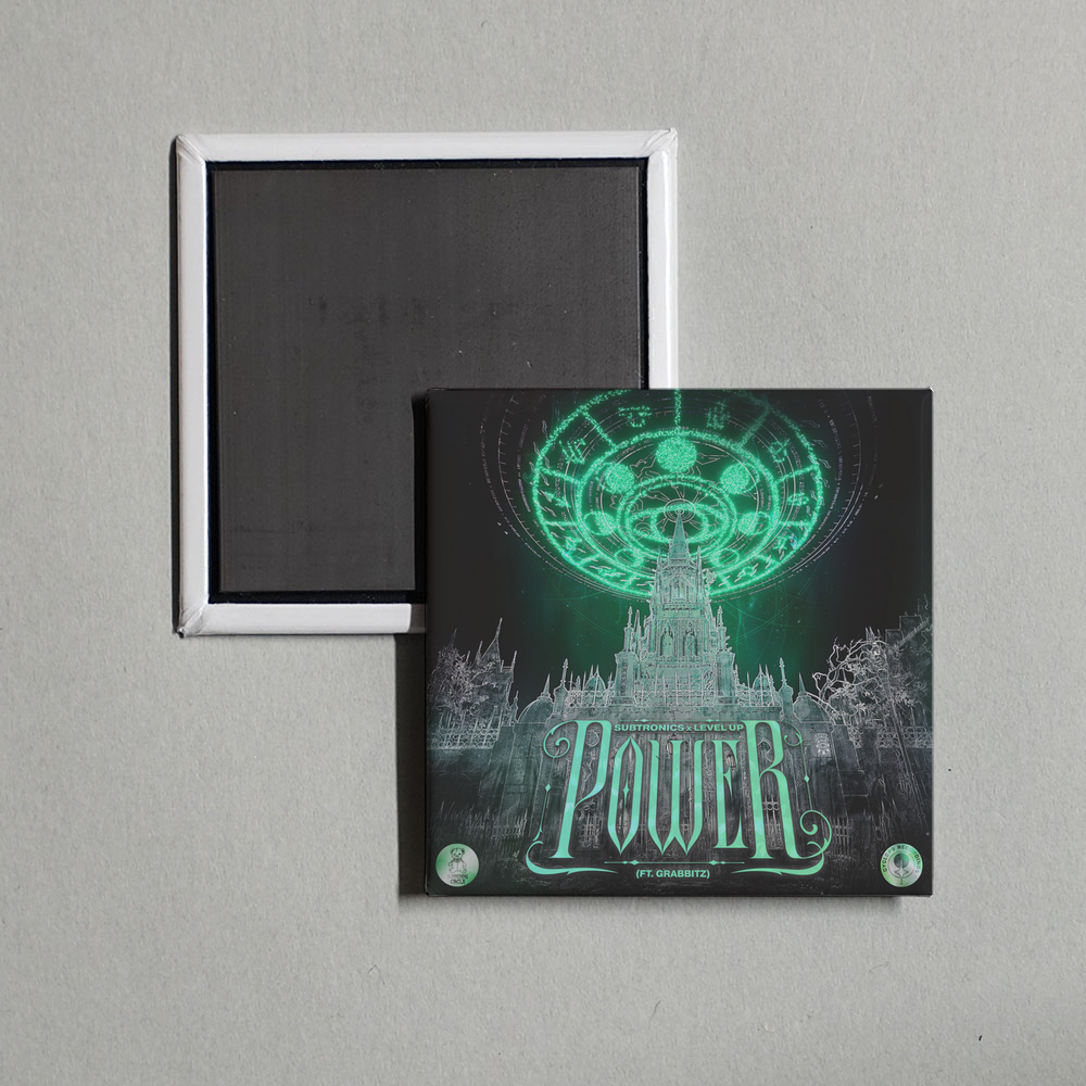 Subtronics - Power (feat. Grabbitz) Album Cover Fridge Magnet