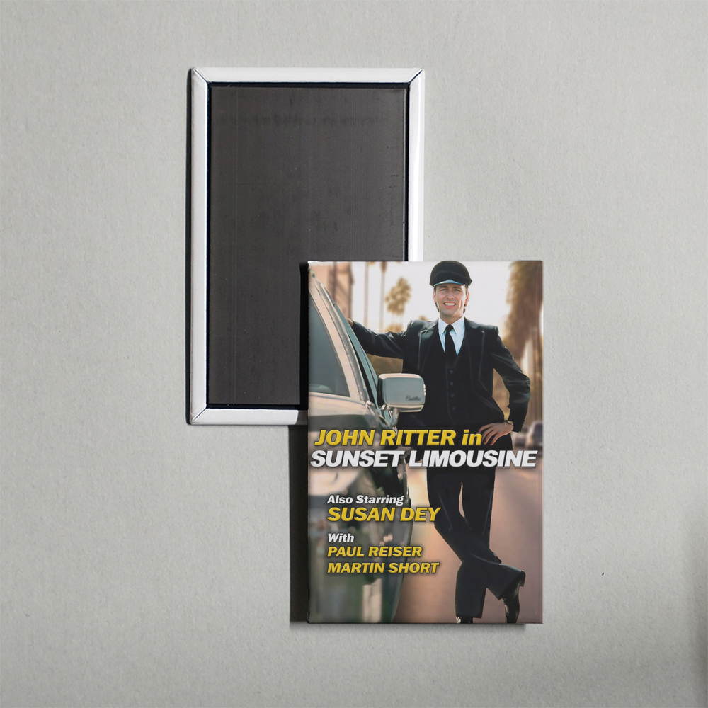 Sunset Limousine Mini Movie Fridge Magnet