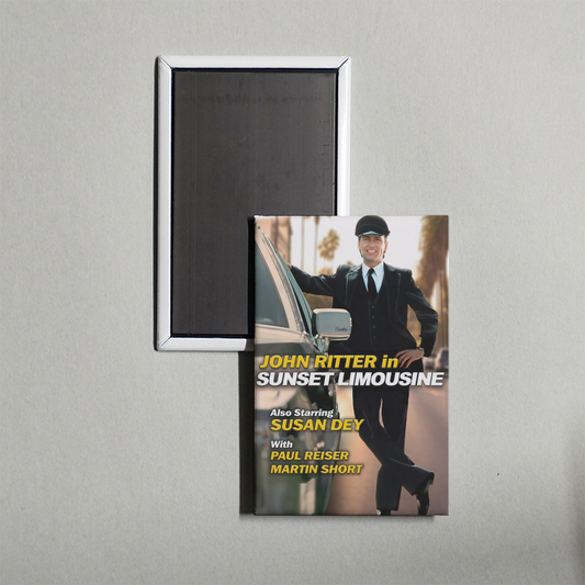 Sunset Limousine Mini Movie Fridge Magnet