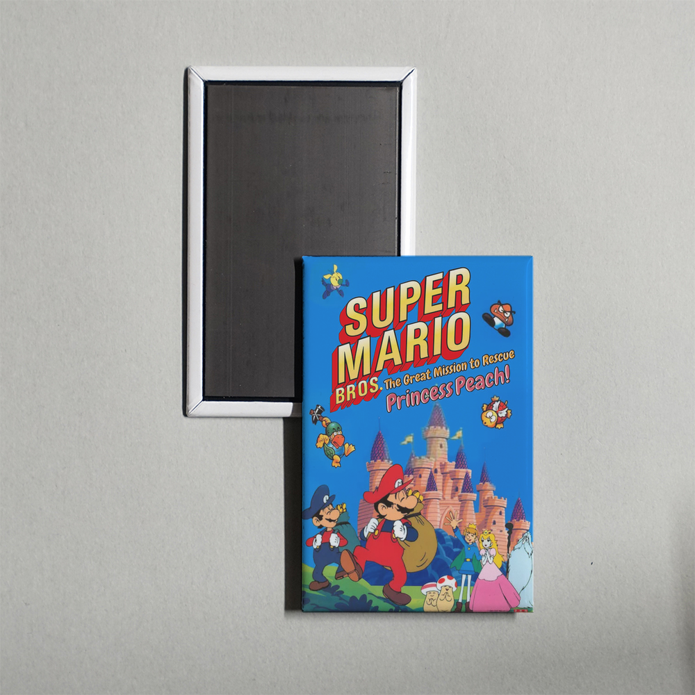 Super Mario Brothers Great Mission to Rescue Princess Peach Mini Movie Fridge Magnet