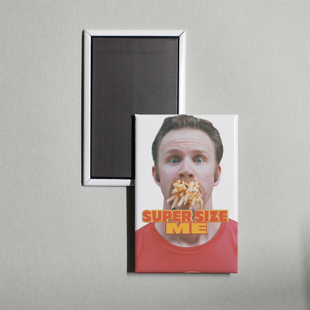 Super Size Me Mini Movie Fridge Magnet