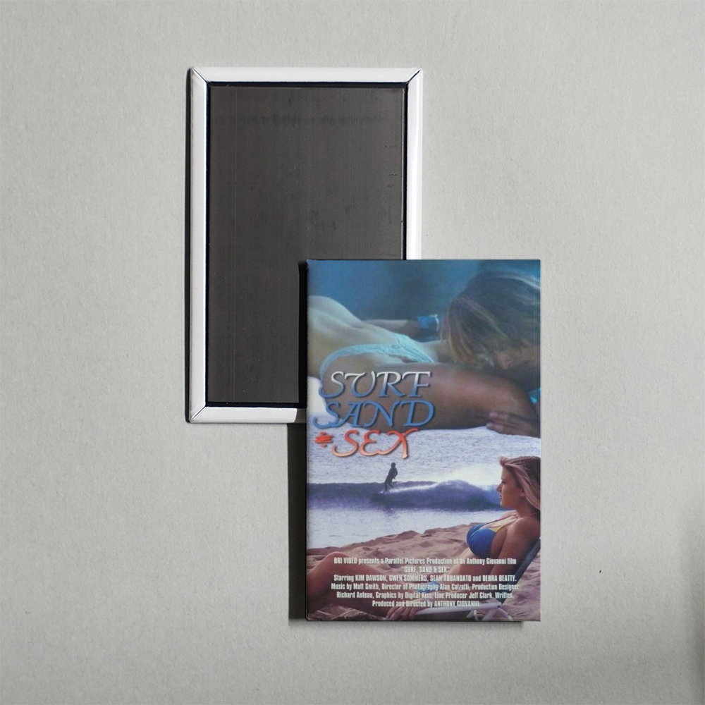 Surf, Sand and Sex Mini Movie Fridge Magnet