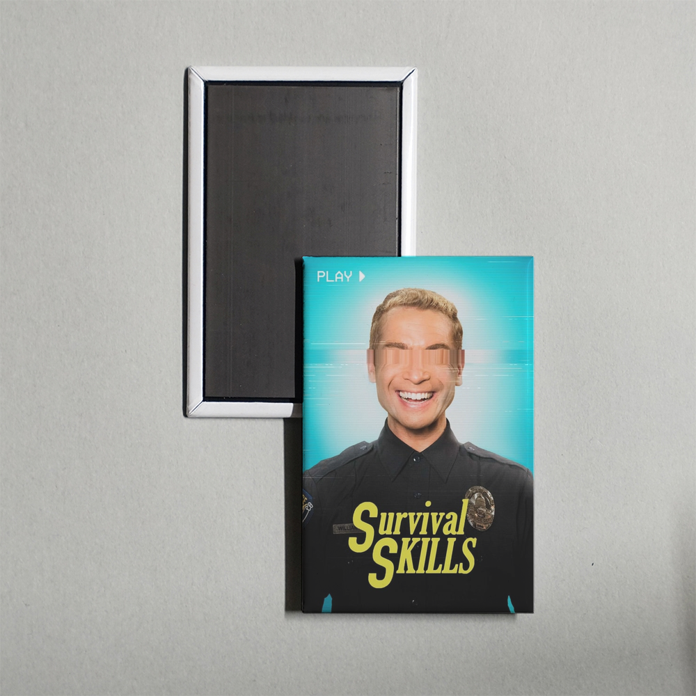 Survival Skills Mini Movie Fridge Magnet