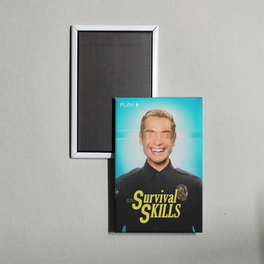 Survival Skills Mini Movie Fridge Magnet