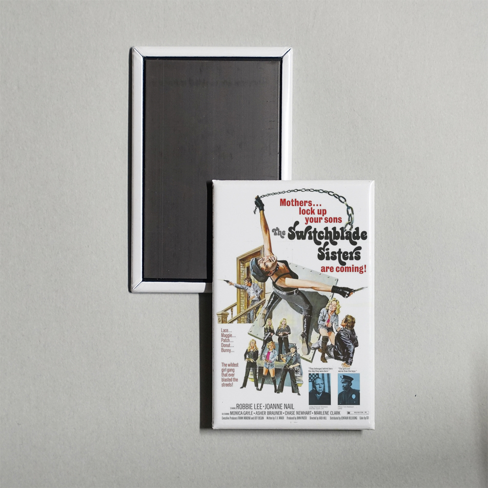 Switchblade Sisters Mini Movie Fridge Magnet