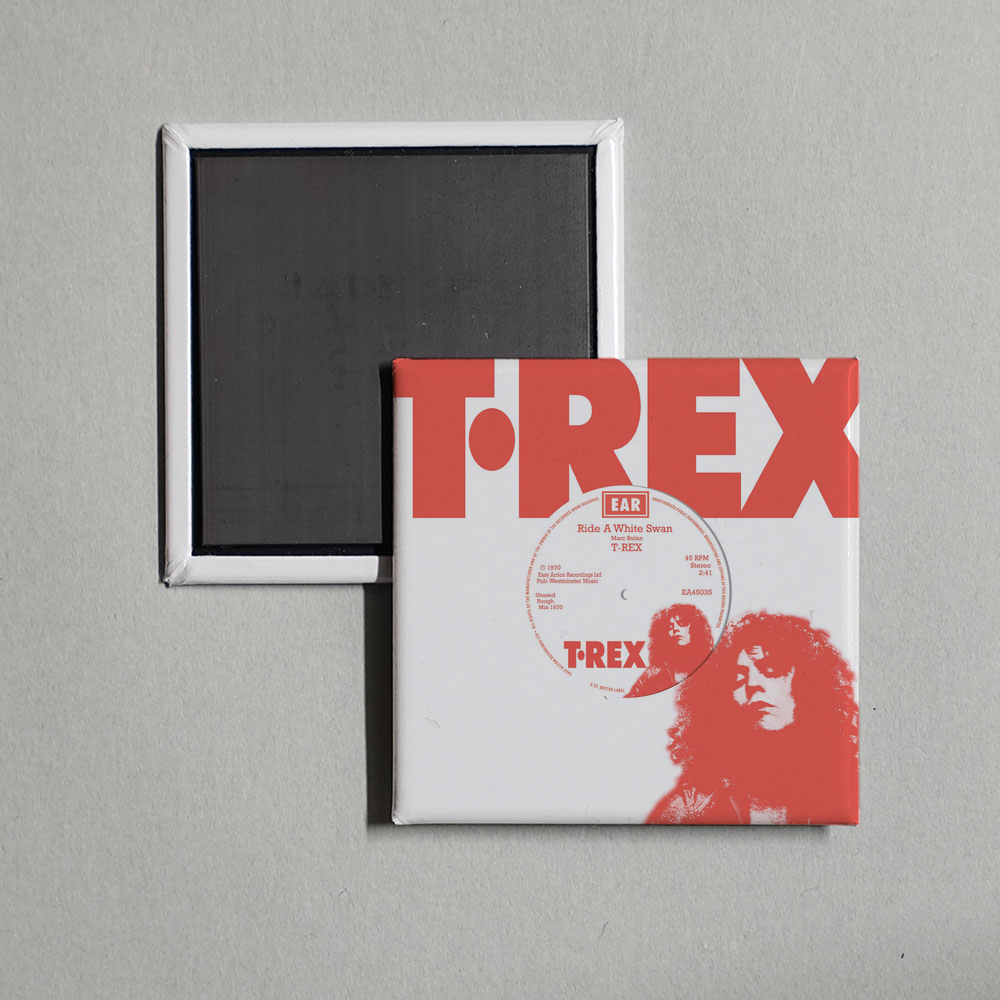 T. Rex - Ride A White Swan Album Cover Fridge Magnet