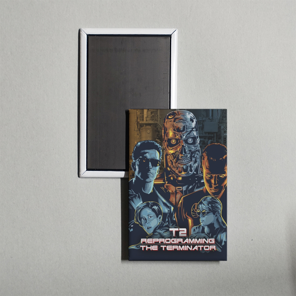 T2 Reprogramming The Terminator Mini Movie Fridge Magnet