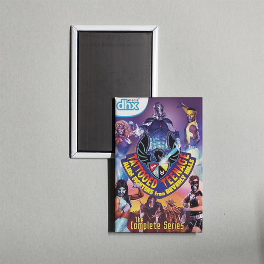 Tattooed Teenage Alien Fighters from Beverly Hills TV Show Fridge Magnet