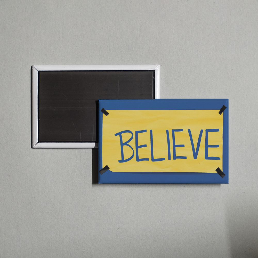 Ted Lasso Believe Sign Fridge Magnet