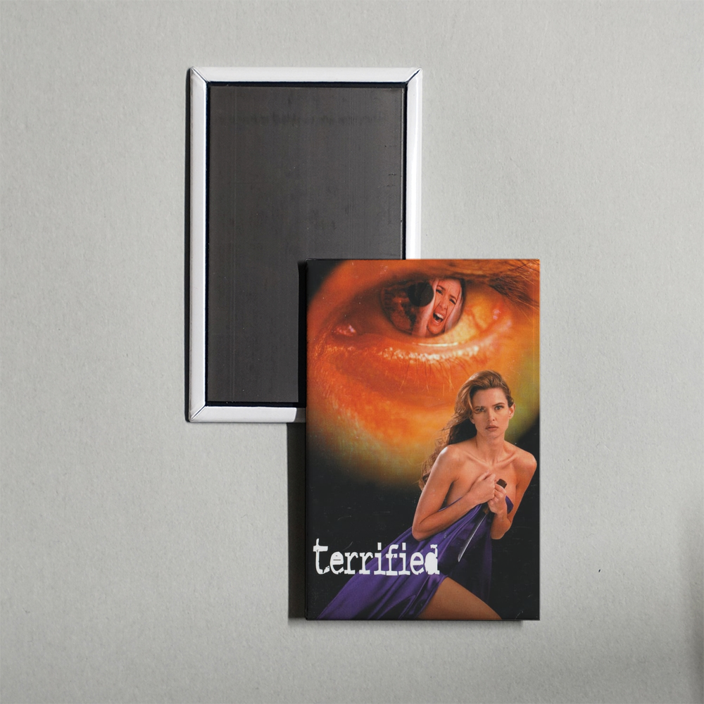 Terrified Mini Movie Fridge Magnet