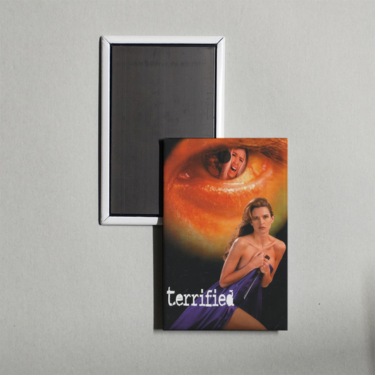 Terrified Mini Movie Fridge Magnet