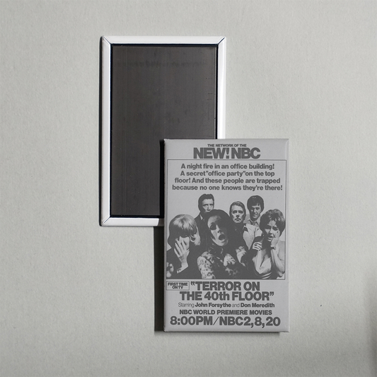 Terror on the 40th Floor Mini Movie Fridge Magnet