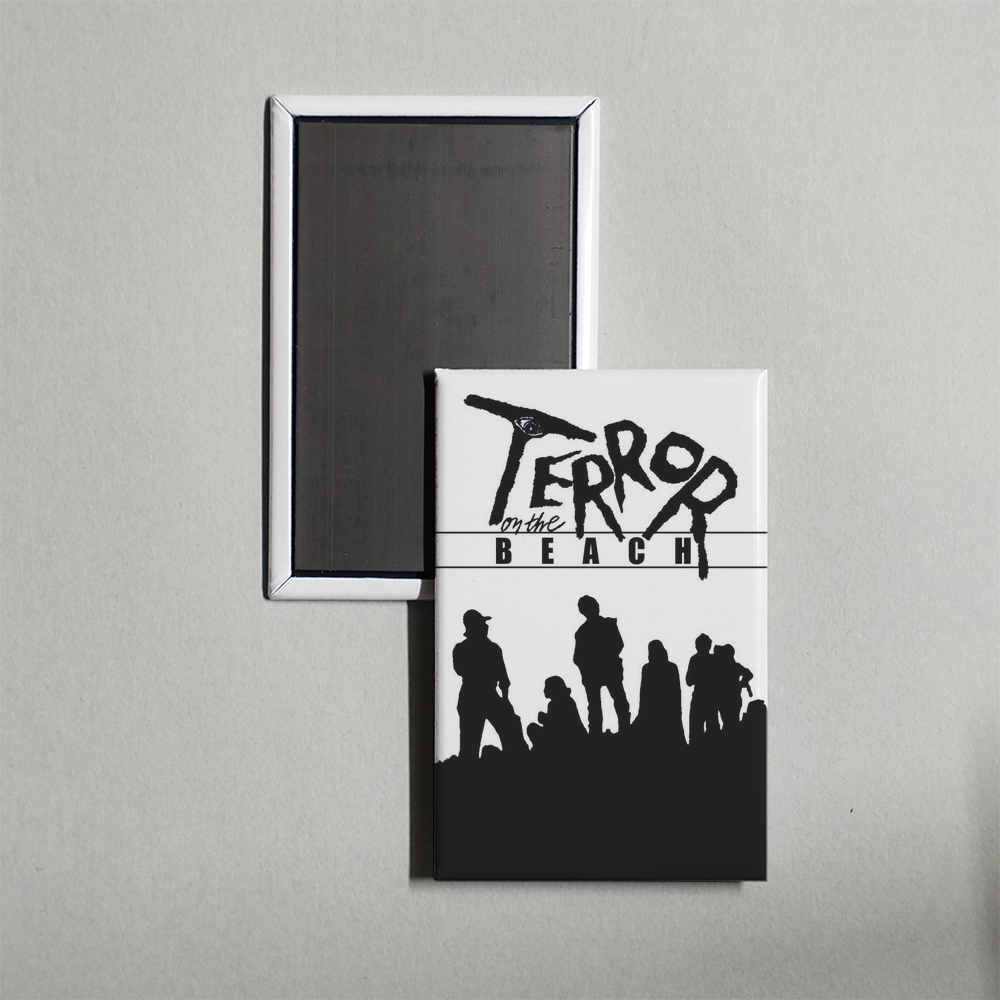 Terror on the Beach Mini Movie Fridge Magnet