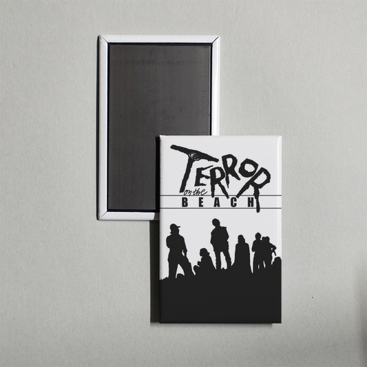 Terror on the Beach Mini Movie Fridge Magnet