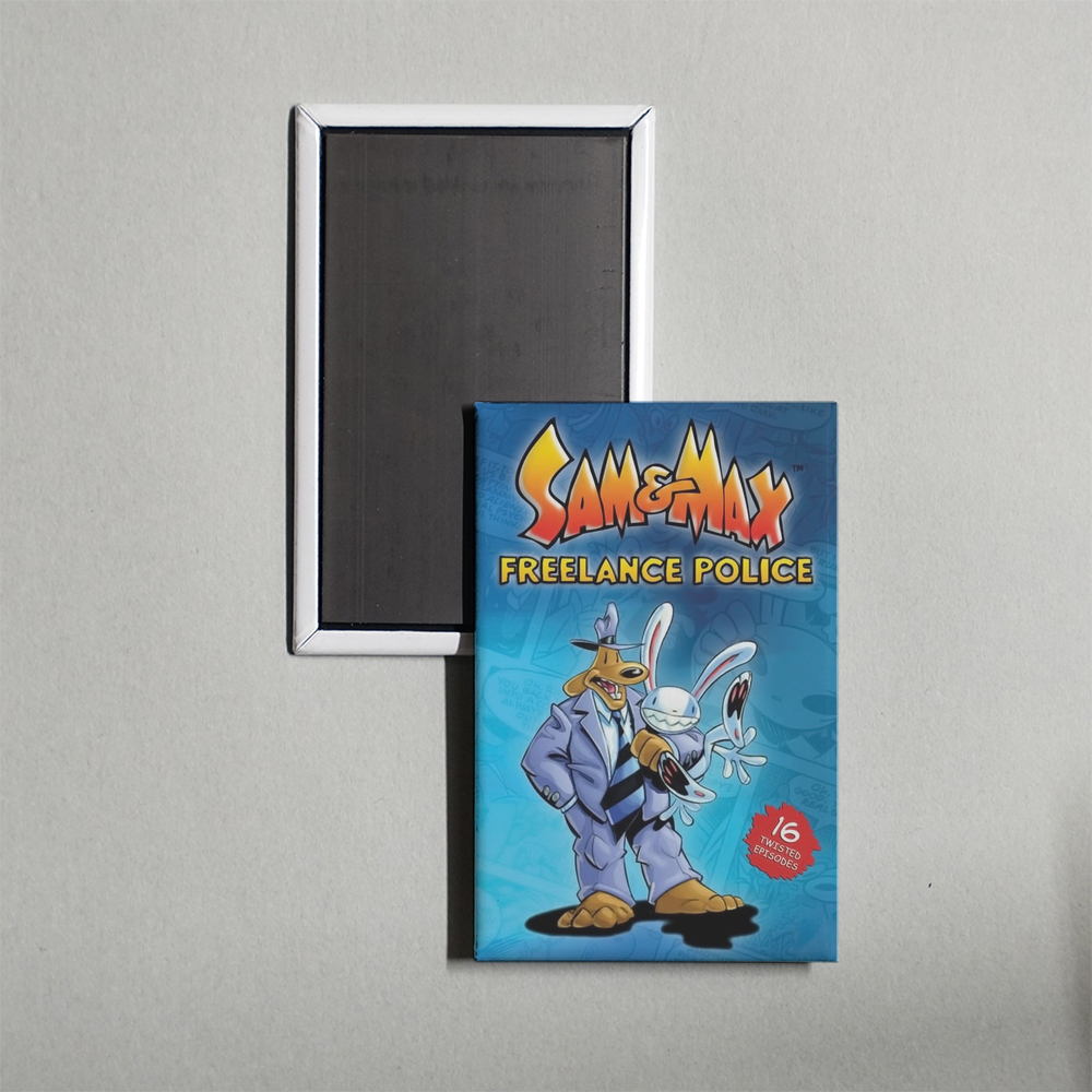 The Adventures of Sam & Max Freelance Police TV Show Fridge Magnet