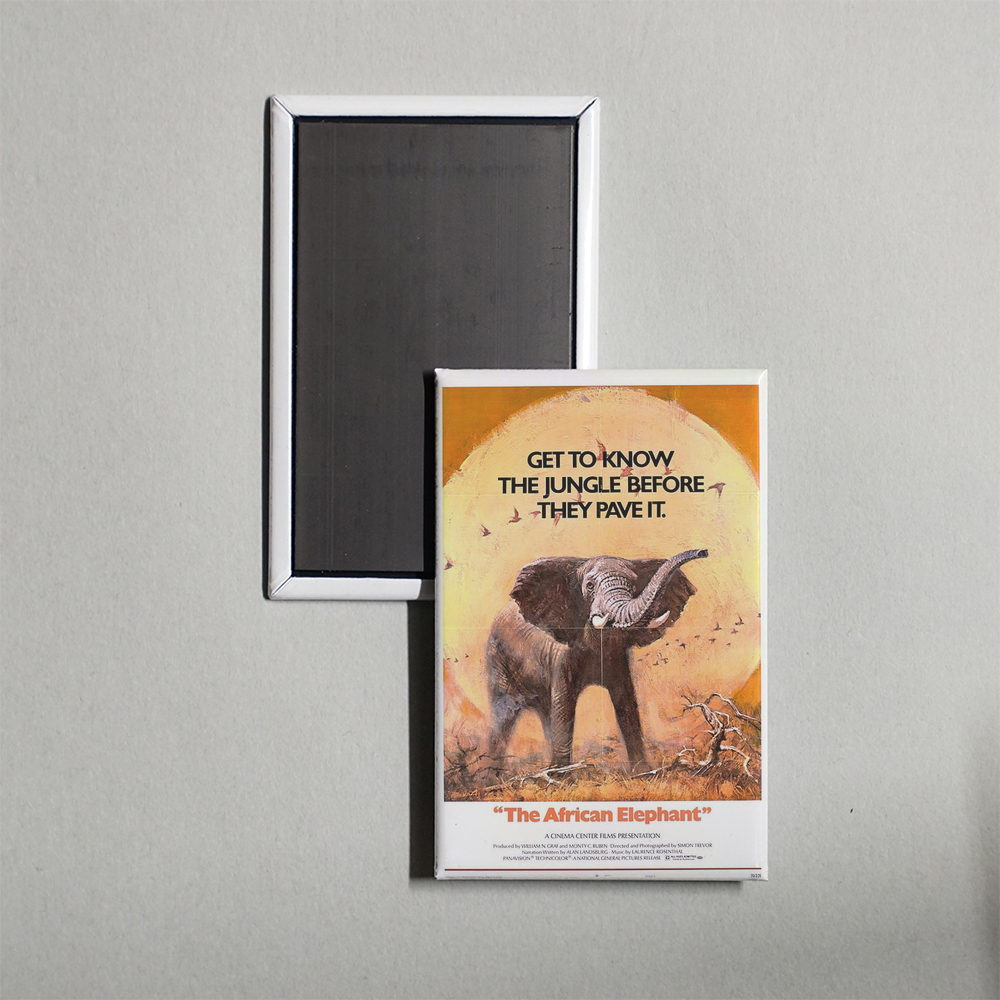 The African Elephant Mini Movie Fridge Magnet