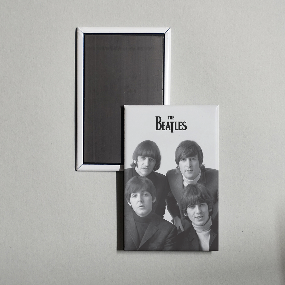 The Beatles Black & White Fridge Magnet