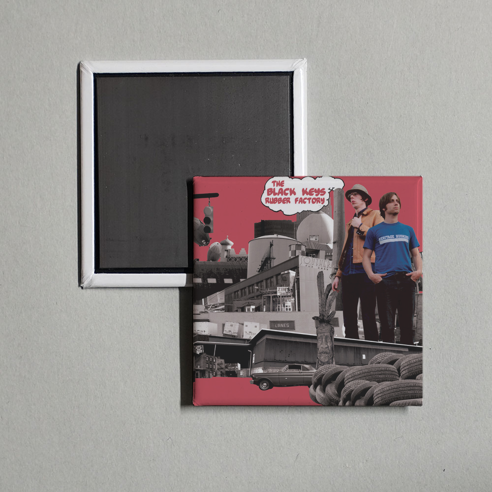 The Black Keys - Rubber Factory Album Cover Fridge Magnet