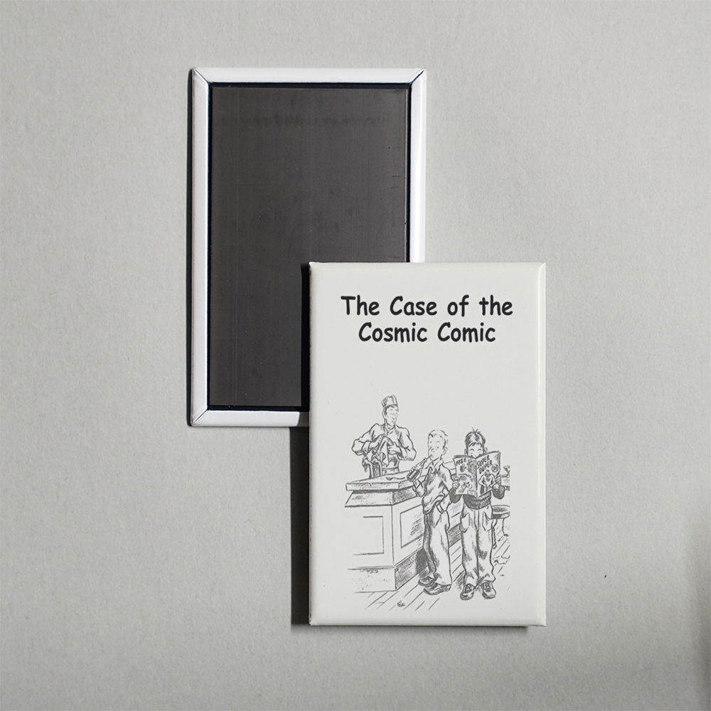 The Case of the Cosmic Comic Mini Movie Fridge Magnet