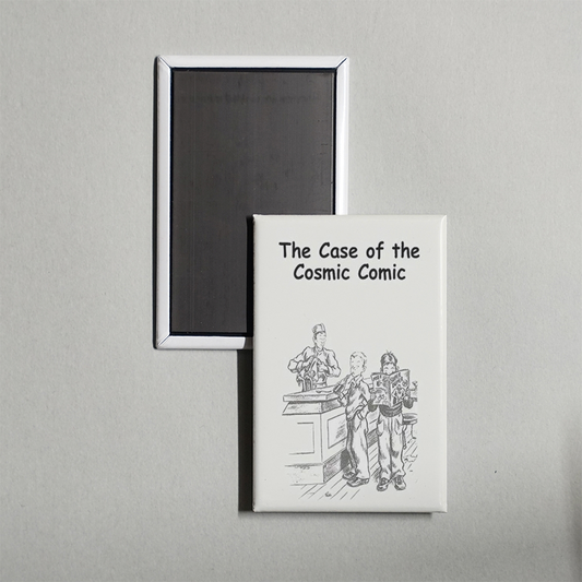 The Case of the Cosmic Comic Mini Movie Fridge Magnet