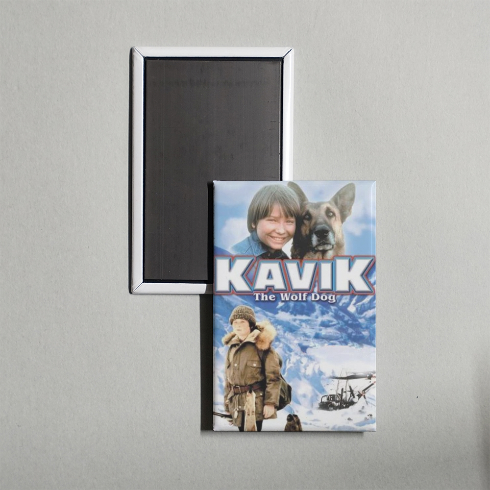 The Courage of Kavik, the Wolf Dog Mini Movie Fridge Magnet