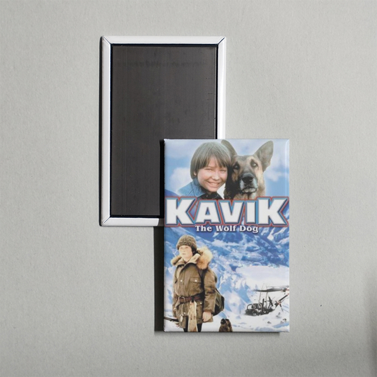 The Courage of Kavik, the Wolf Dog Mini Movie Fridge Magnet