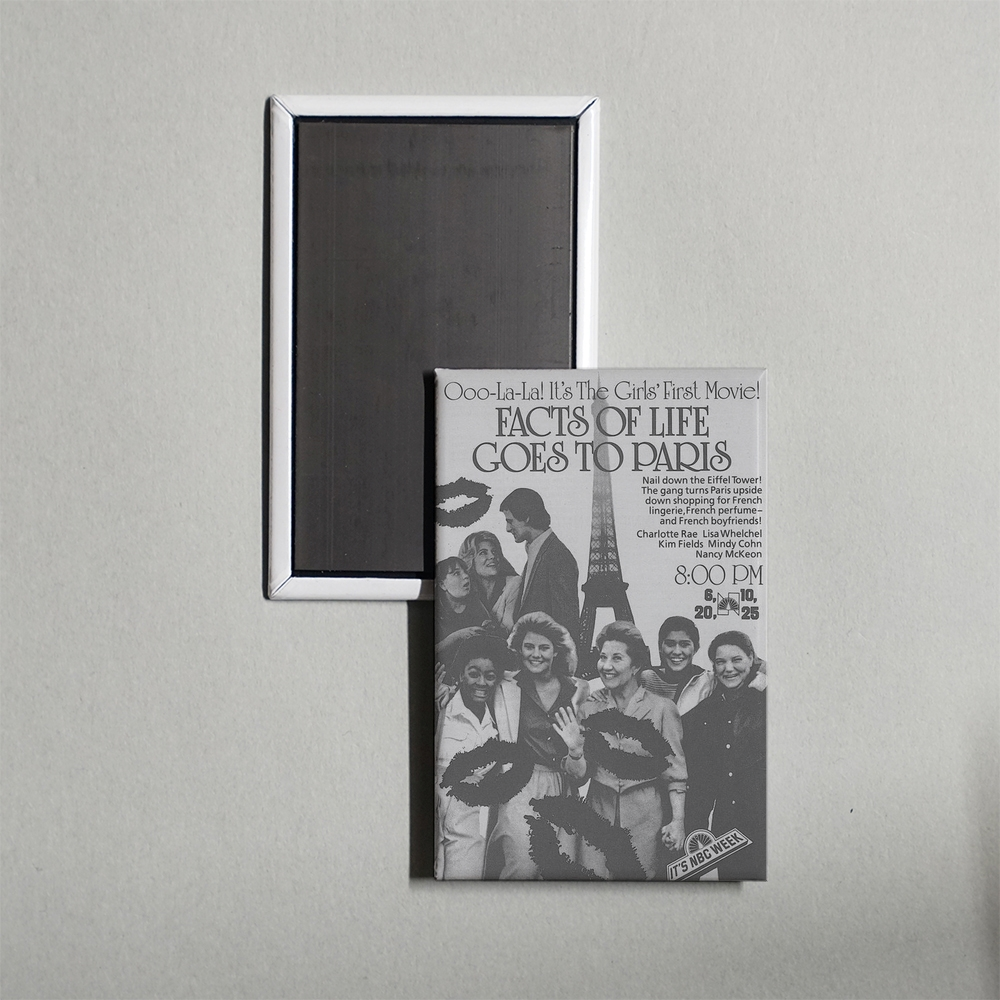 The Facts of Life Goes to Paris Mini Movie Fridge Magnet