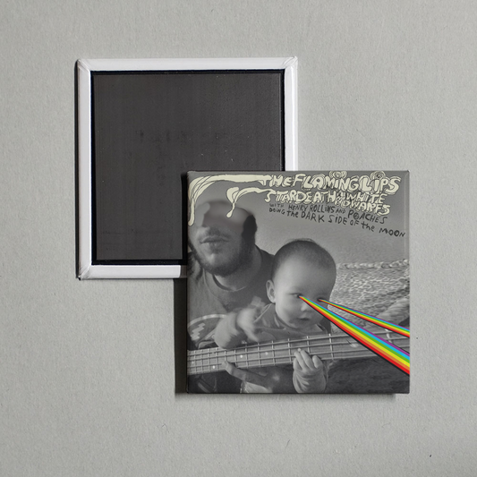 The Flaming Lips - The Flaming Lips And Stardeath And White Dwarfs With Henry Rollins And Peaches Doing Dark Side Of The Moon Album Cover Fridge Magnet