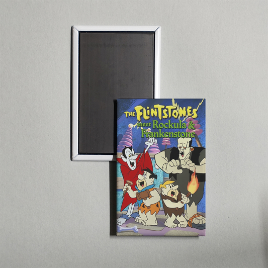 The Flintstones Meet Rockula and Frankenstone Mini Movie Fridge Magnet
