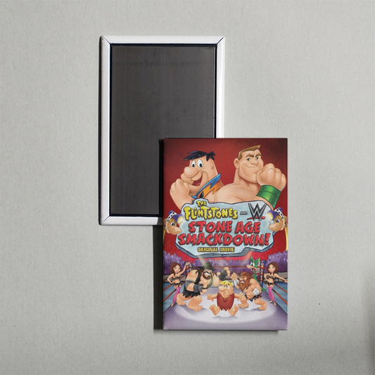 The Flintstones and WWE Stone Age SmackDown! Mini Movie Fridge Magnet